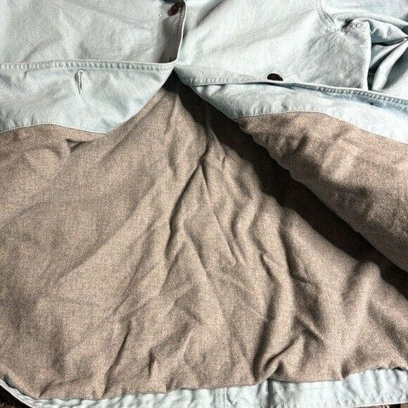 Vintage L.L. Bean Baby Blue Cotton Barn Chore Coat Jacket XL - Picture 10 of 13